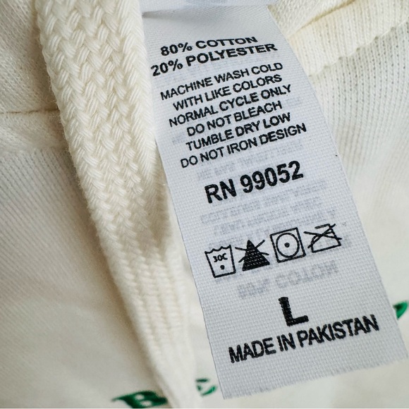 INDEPENDENT Trading Company BE KIND Hooded Sweatshirt Cream/Green Size Large - Picture 11 of 12